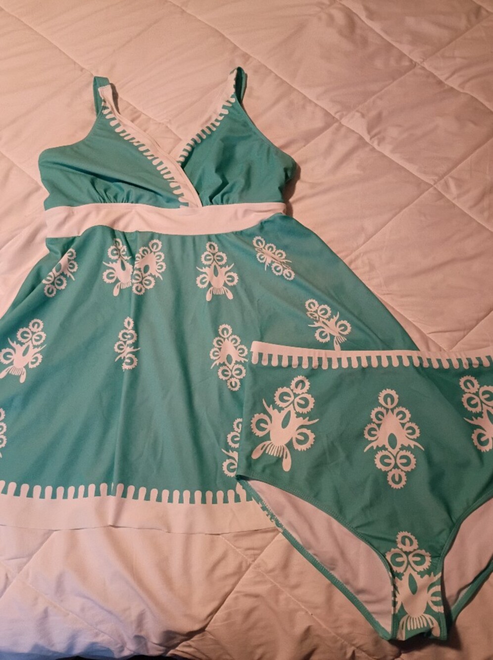 BloomChic Sz. 14/16 Size 14 16 Swim Dress Tankini Set Swimsuit